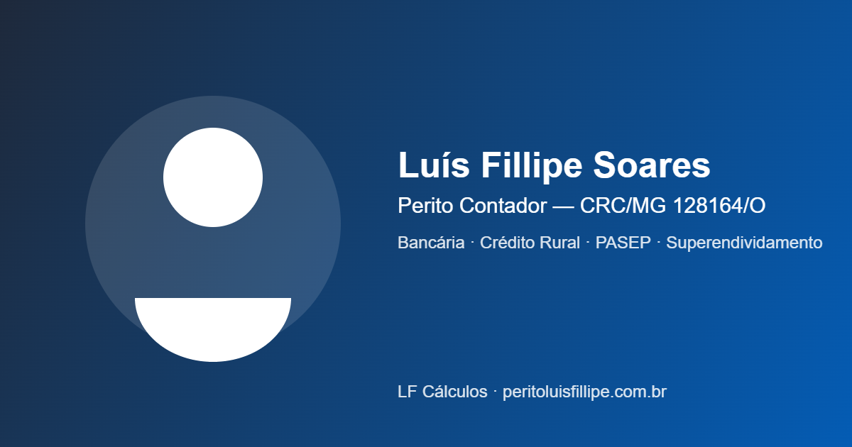 Perito contador Luís Fillipe Soares, CRC/MG 128164/O