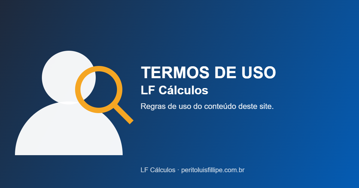 Termos de uso do LF Cálculos: regras de uso do site